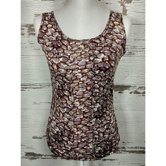 CABI Cobblestone Embellished Cardigan & Cami  Brown/White Sz M 907 & 967 EUC - Picture 4 of 7